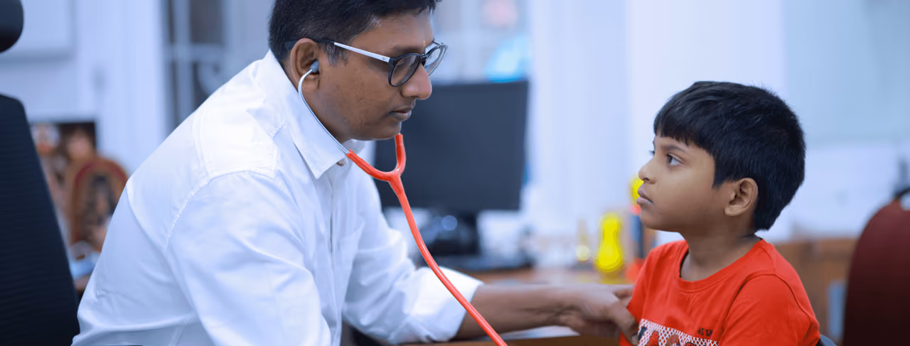 A paediatric consultation in progress